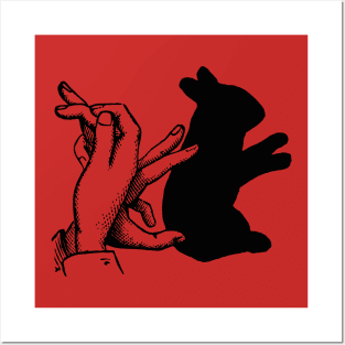 Rabbit shadow Posters and Art